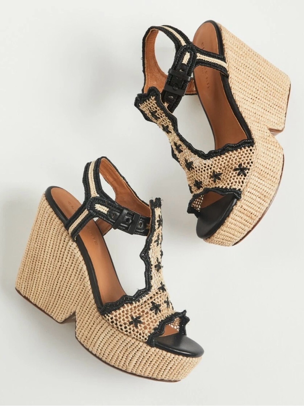 Robert Clergerie Raffia "Dada" wedge Sandal
